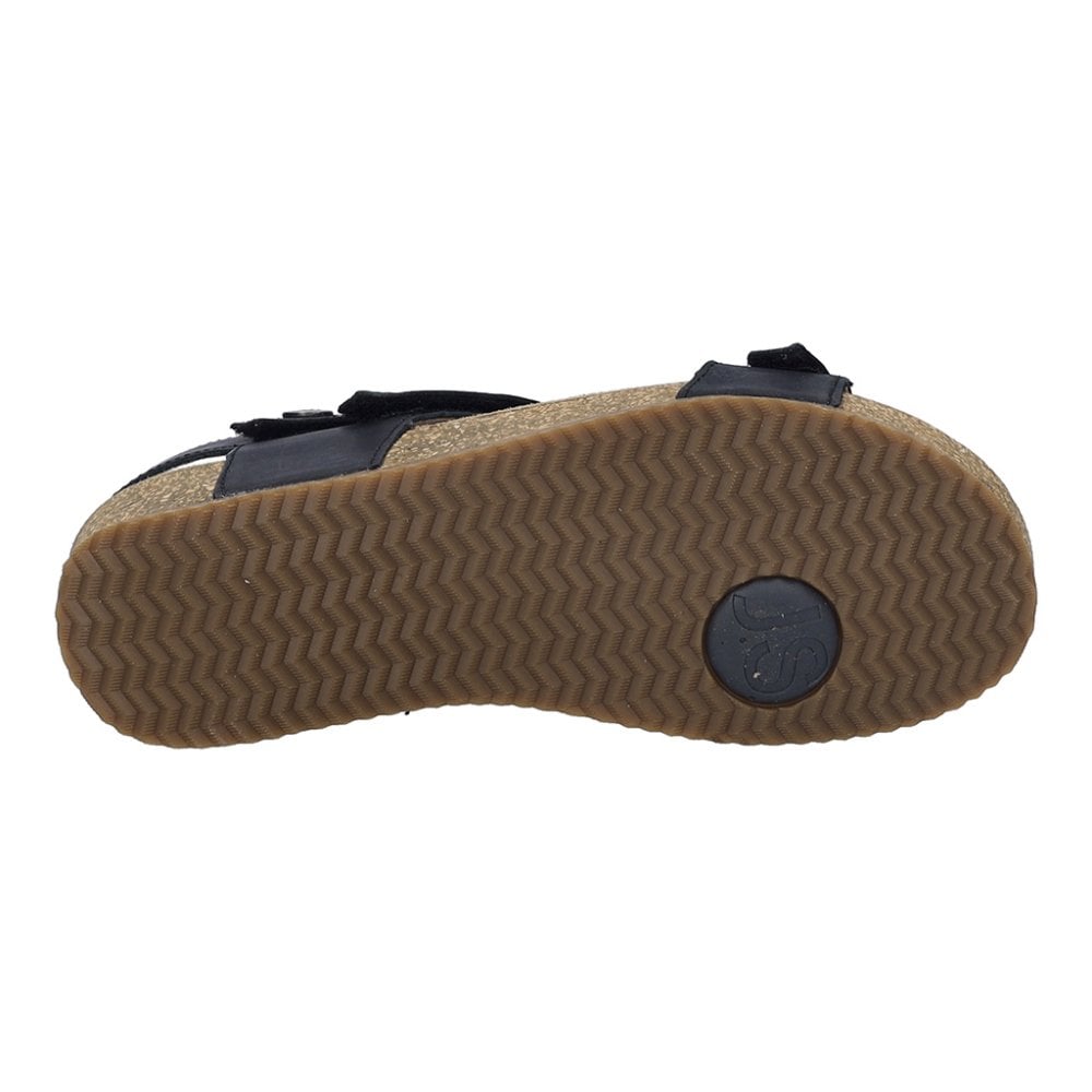 Josef Seibel Tonga 25, 3 Hook & Loop Fastening Strap Sandal - Black - image 007 |ww_colour=black|ww_order=007|