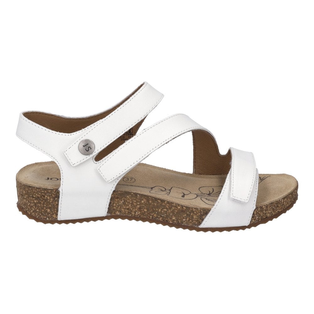 Josef Seibel Tonga 25, 3 Hook & Loop Fastening Strap Sandal - White - image 002 |ww_colour=white|ww_order=002|