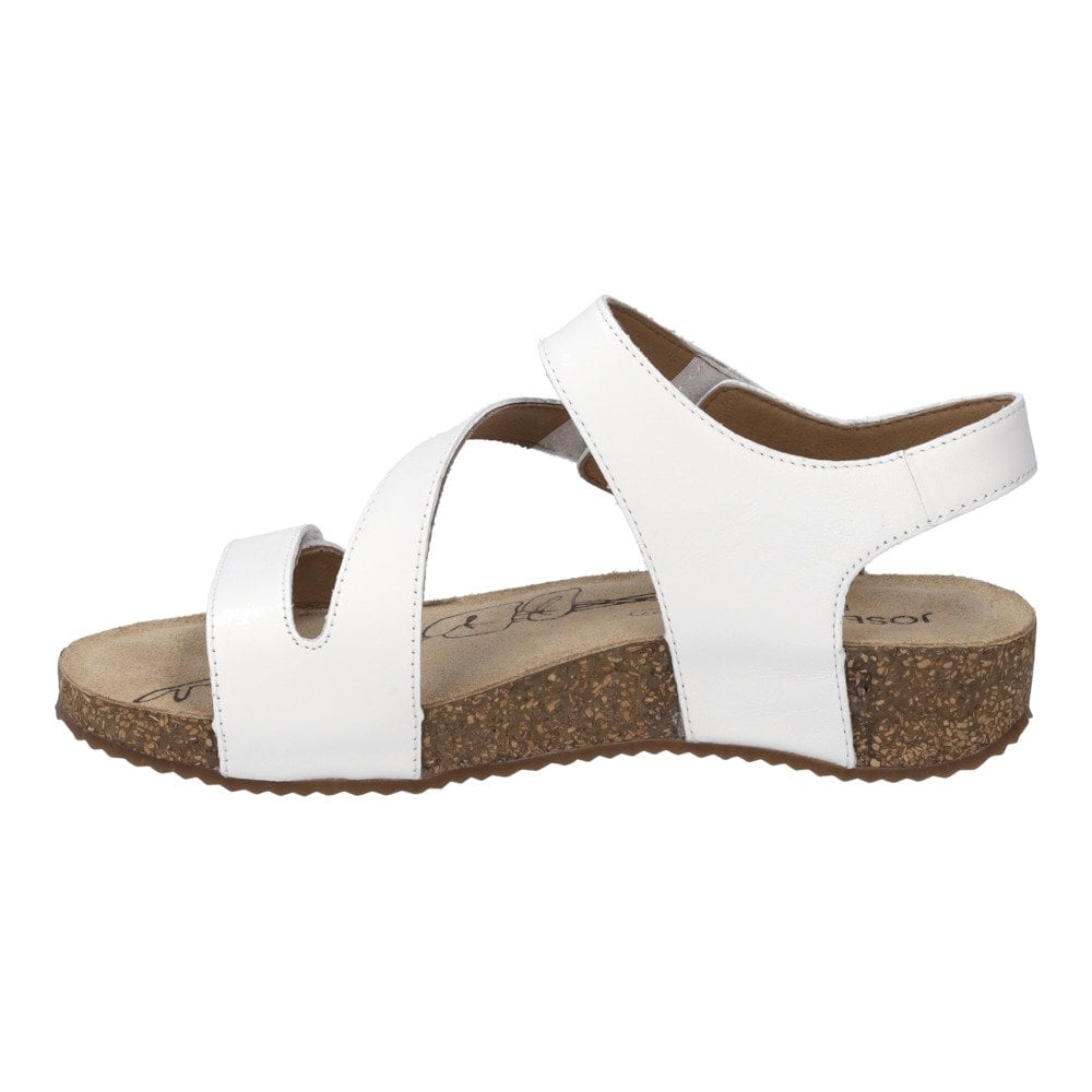 Josef Seibel Tonga 25, 3 Hook & Loop Fastening Strap Sandal - White - image 003 |ww_colour=white|ww_order=003|