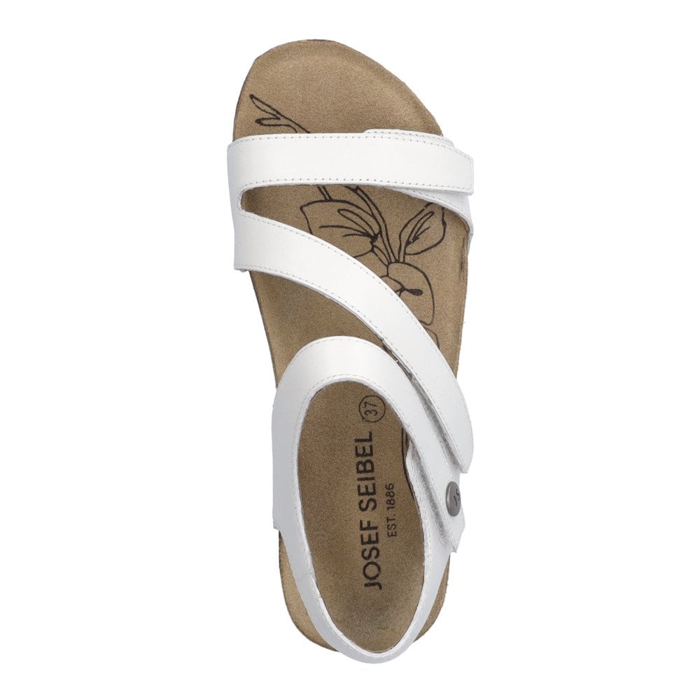 Josef Seibel Tonga 25, 3 Hook & Loop Fastening Strap Sandal - White - image 006 |ww_colour=white|ww_order=006|