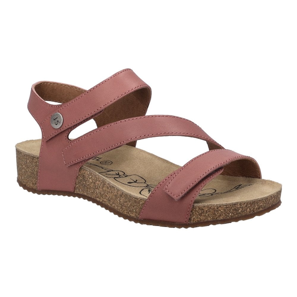 Josef Seibel Tonga 25, 3 Hook & Loop Fastening Strap Sandal - Altrosa - image 001 |ww_colour=altrosa|ww_order=001|