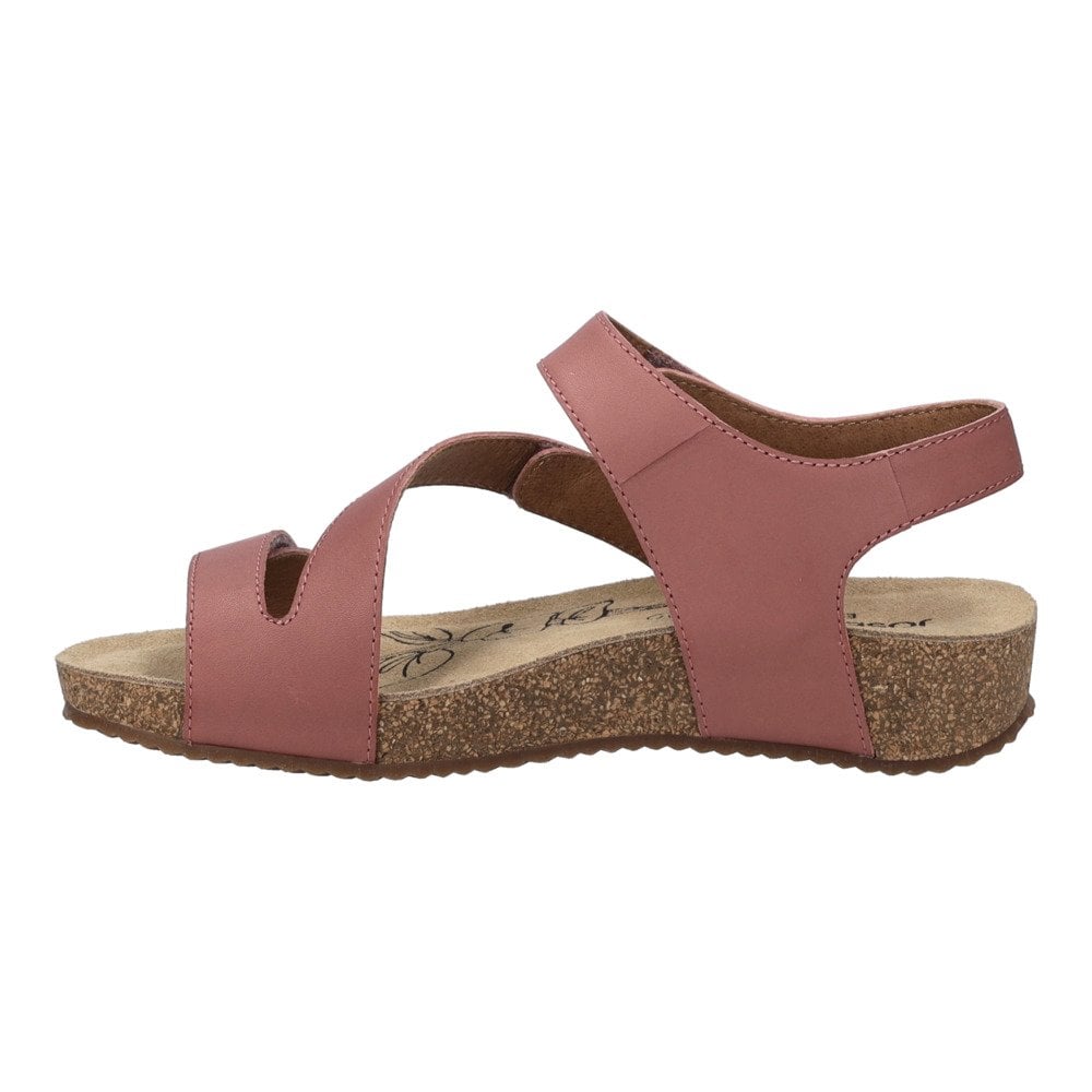Josef Seibel Tonga 25, 3 Hook & Loop Fastening Strap Sandal - Altrosa - image 003 |ww_colour=altrosa|ww_order=003|