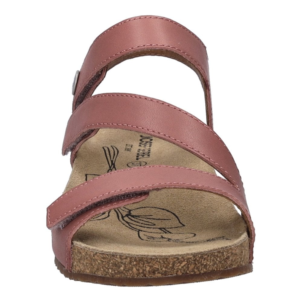 Josef Seibel Tonga 25, 3 Hook & Loop Fastening Strap Sandal - Altrosa - image 004 |ww_colour=altrosa|ww_order=004|