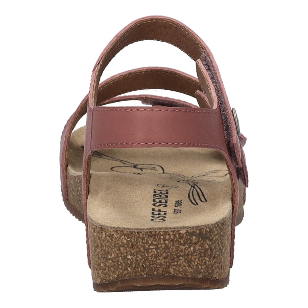 Josef Seibel Tonga 25, 3 Hook & Loop Fastening Strap Sandal - Altrosa - image 005 |ww_colour=altrosa|ww_order=005|