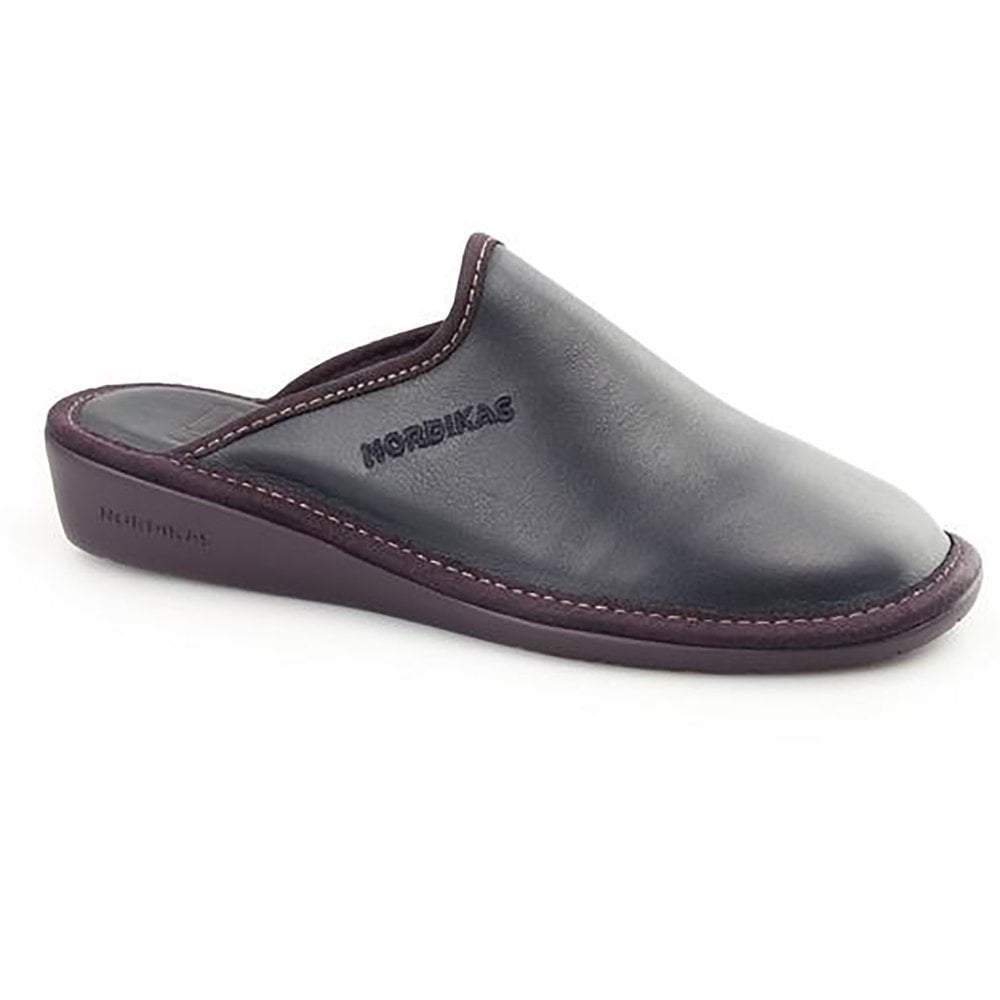 Nordikas Womens 347 Leather Mule Slipper - Marino/Blue - image 001 |ww_colour=marino-blue|ww_order=001|