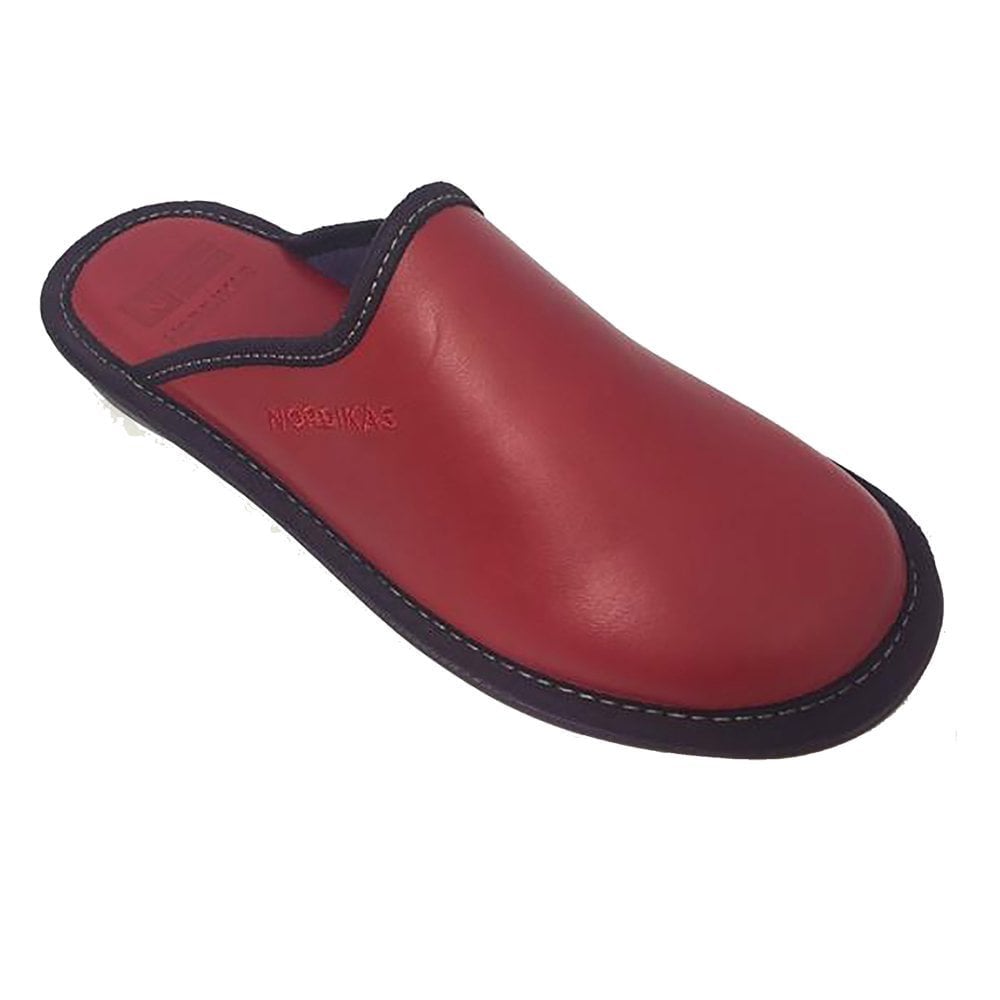 Nordikas Womens 347 Leather Mule Slipper - Rojo/Red - image 001 |ww_colour=rojo-red|ww_order=001|