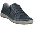 Josef Seibel Caren 12 Lace/Zip-up Leather Trainer - Indigo - image 001 |ww_colour=indigo|ww_order=001|