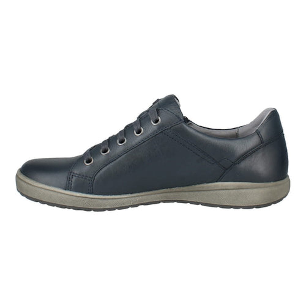 Josef Seibel Caren 12 Lace/Zip-up Leather Trainer - Indigo - image 003 |ww_colour=indigo|ww_order=003|