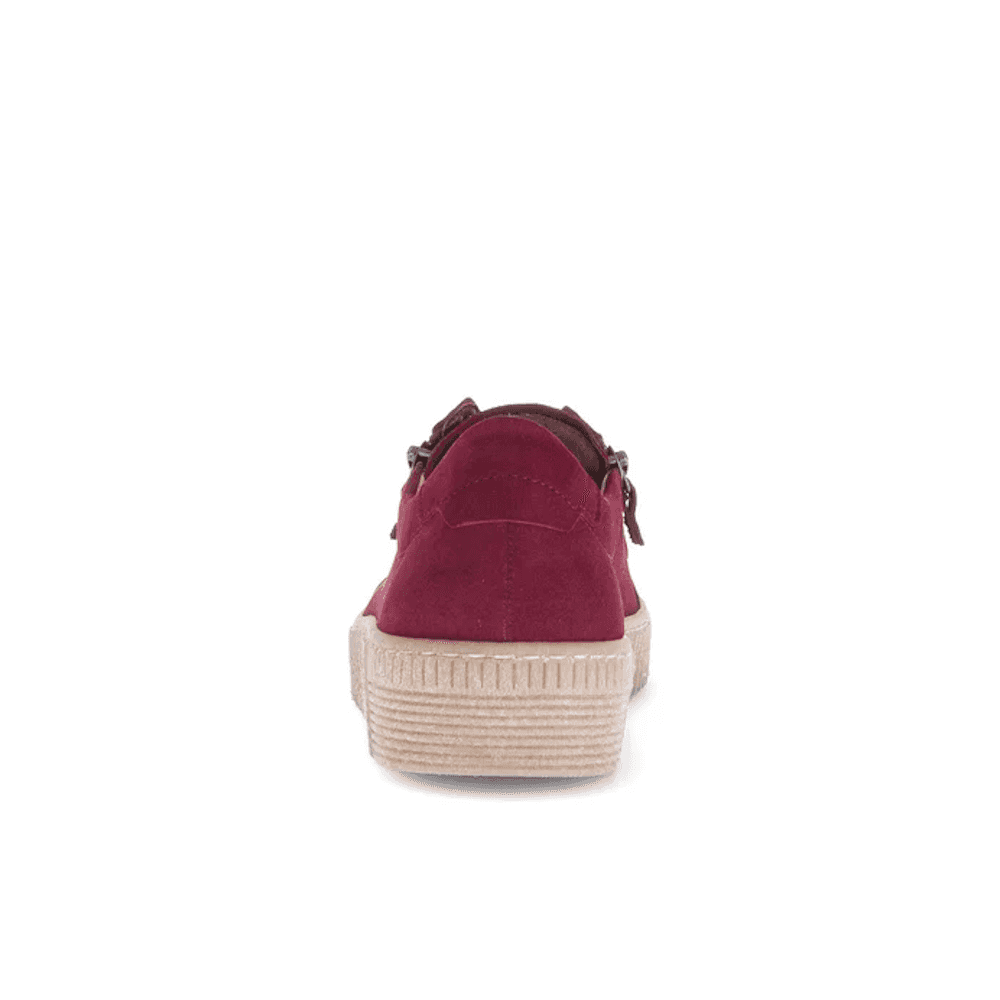 Gabor Wisdom 33.334 Casual Lace Up/Zip Shoe - Bordeaux Suede - image 003 |ww_colour=bordeaux-suede|ww_order=003|