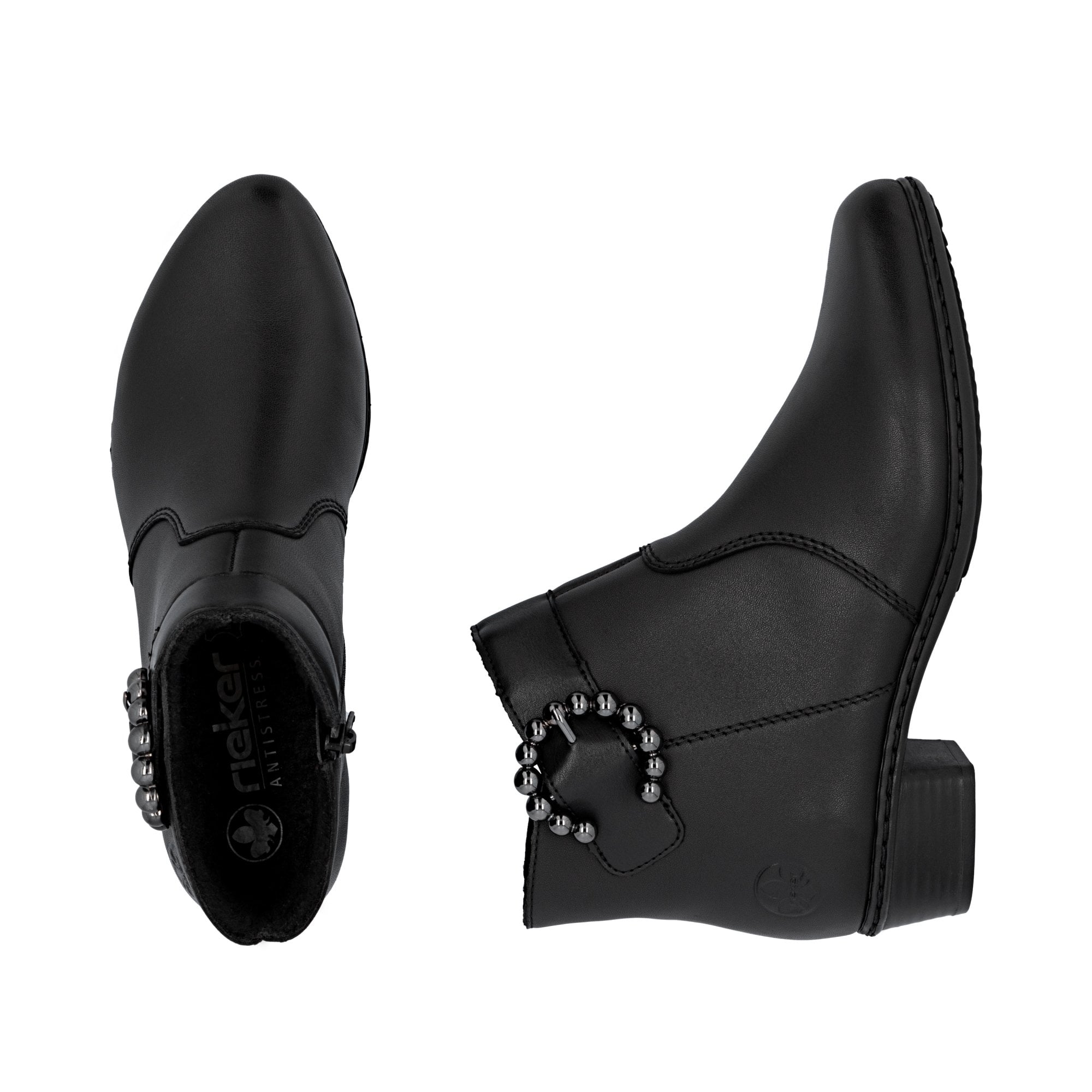 Rieker Y0797 Zip Up Boot - Black - image 002 |ww_colour=black|ww_order=002|