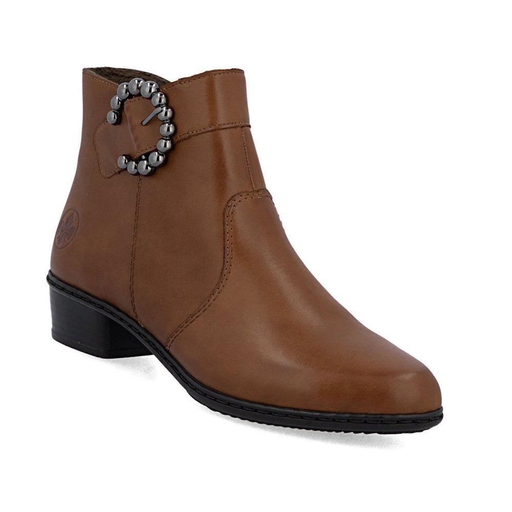 Rieker Y0797 Zip Up Boot - Tan - image 001 |ww_colour=tan|ww_order=001|