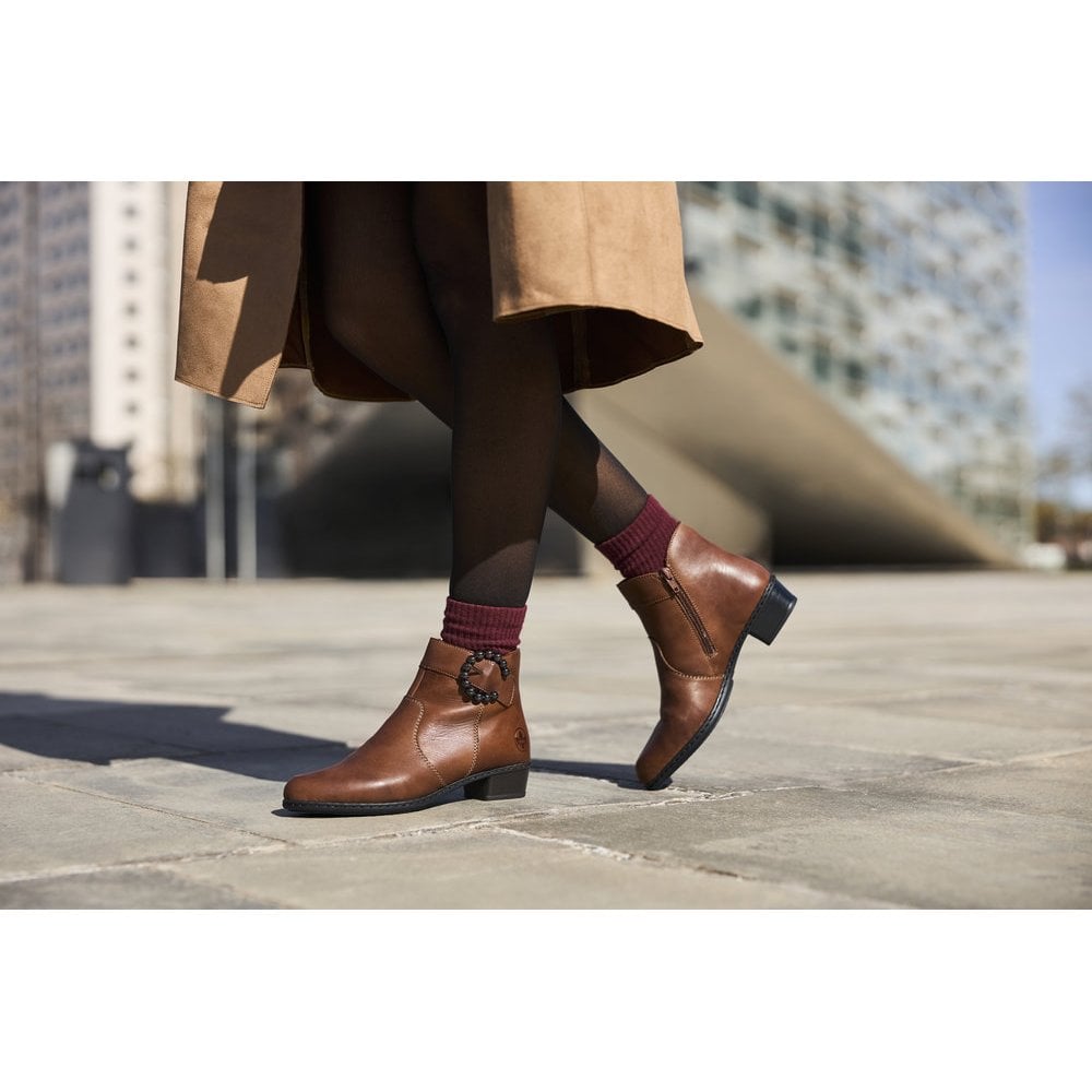 Rieker Y0797 Zip Up Boot - Tan - image 003 |ww_colour=tan|ww_order=003|