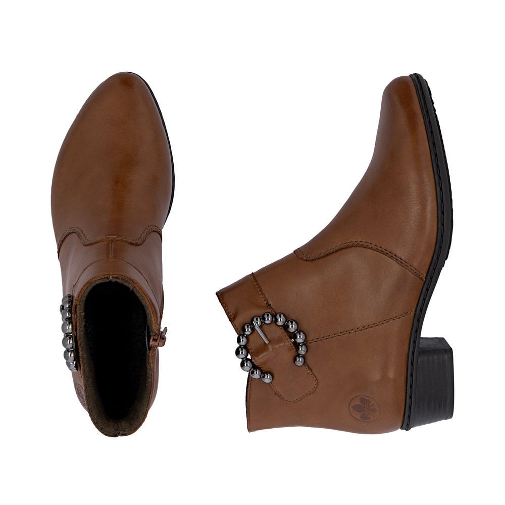 Rieker Y0797 Zip Up Boot - Tan - image 004 |ww_colour=tan|ww_order=004|
