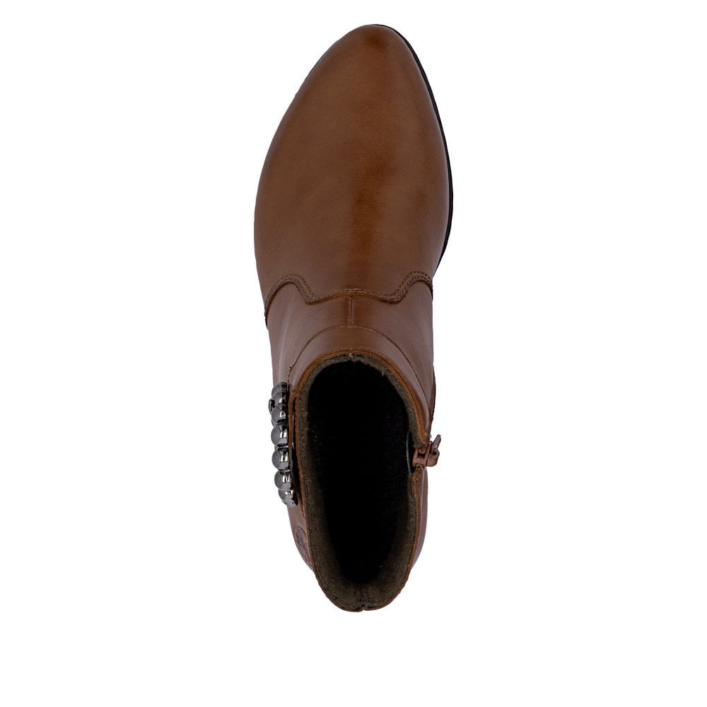 Rieker Y0797 Zip Up Boot - Tan - image 008 |ww_colour=tan|ww_order=008|