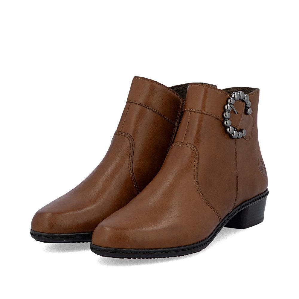 Rieker Y0797 Zip Up Boot - Tan - image 010 |ww_colour=tan|ww_order=010|