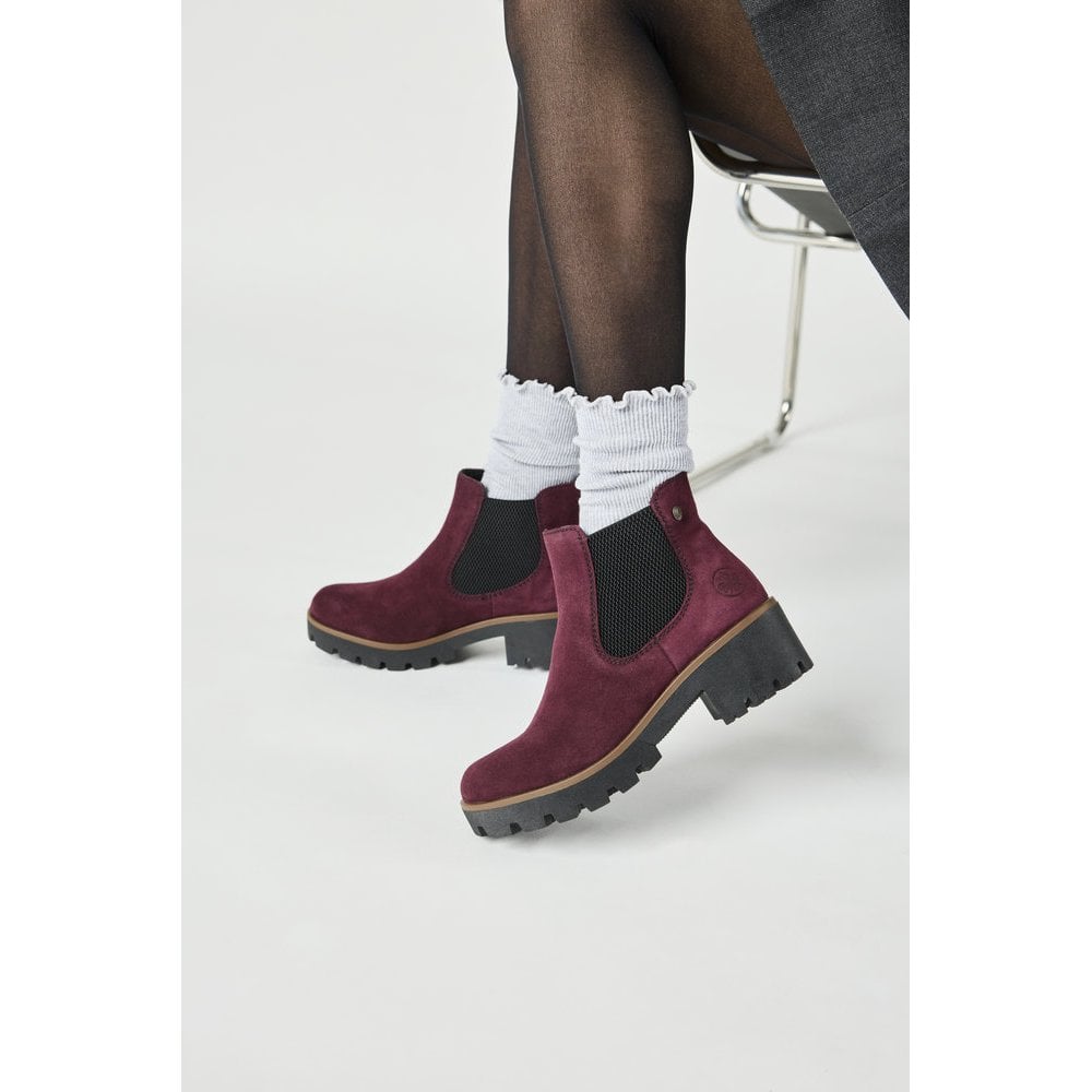 Rieker 79265 Chelsea Style Boot - Burgundy - image 002 |ww_colour=burgundy|ww_order=002|
