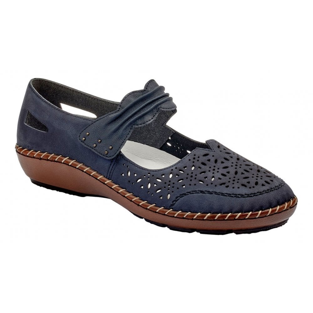 Rieker Cindy Bar Shoe - Dark Blue - image 001 |ww_colour=dark-blue|ww_order=001|