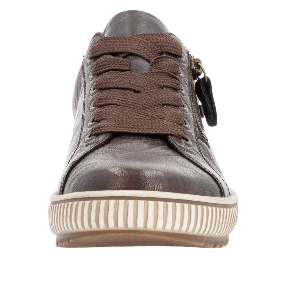Remonte D0700 Water Resistant Lace & Zip Up - Dark Brown - image 008 |ww_colour=dark-brown|ww_order=008|