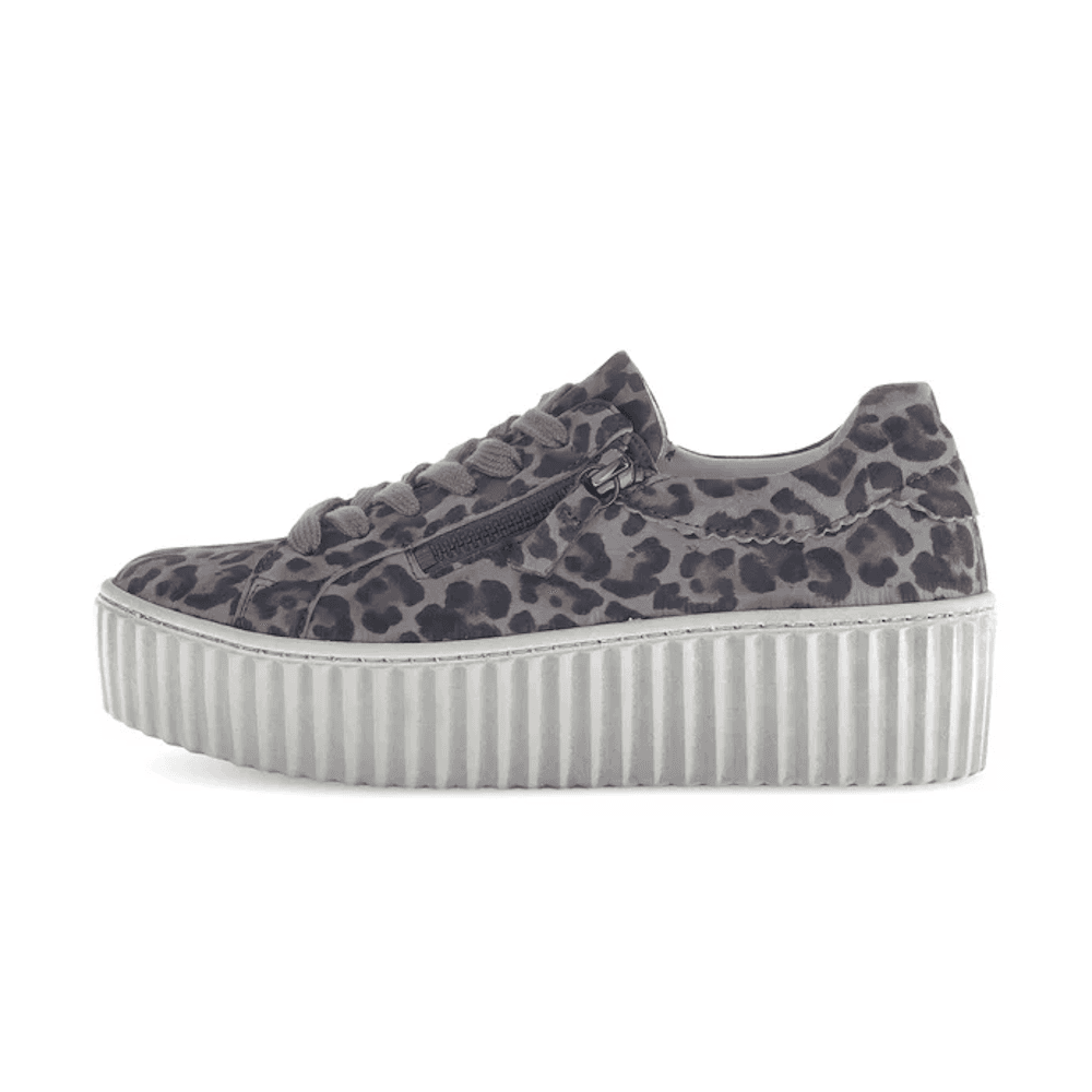 Gabor Dolly Lace/Zip Up Trainers - Grey - image 002 |ww_colour=grey|ww_order=002|