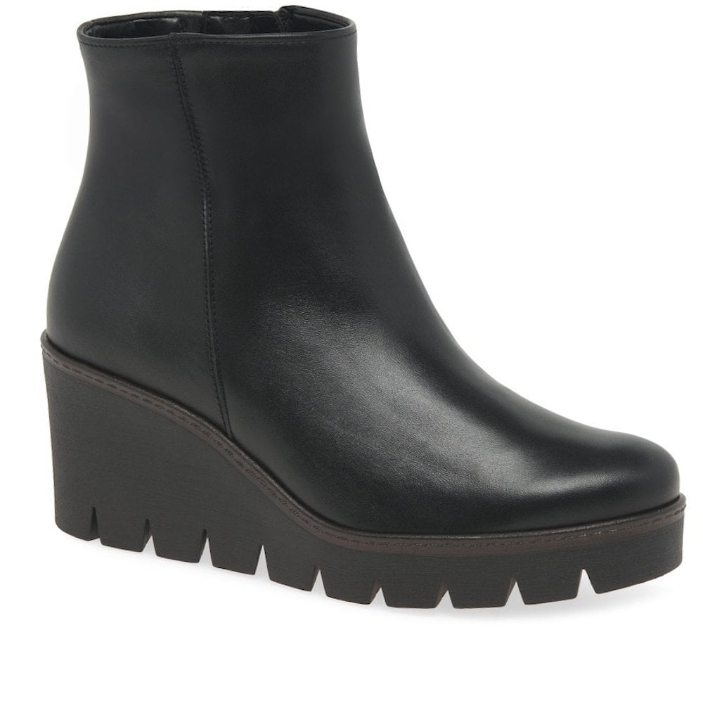 Gabor Utopia 780 Wedge Boot - Black Leather - image 001 |ww_colour=black-leather|ww_order=001|