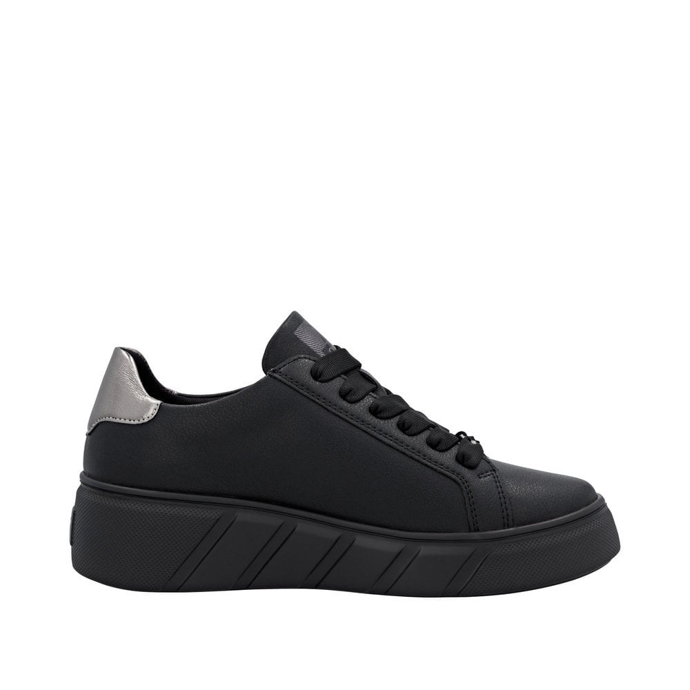 Rieker W2605 Lace Up/Zip trainer - Black - image 006 |ww_colour=black|ww_order=006|