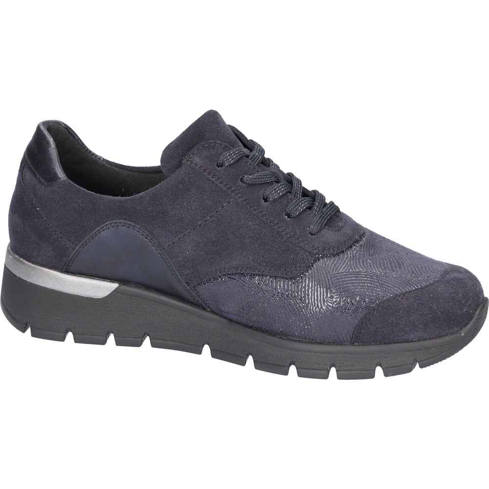 Waldlaufer K Ramona Wide Fit Lace Up/Zip Fastening Shoe - Notte - image 004 |ww_colour=notte|ww_order=004|
