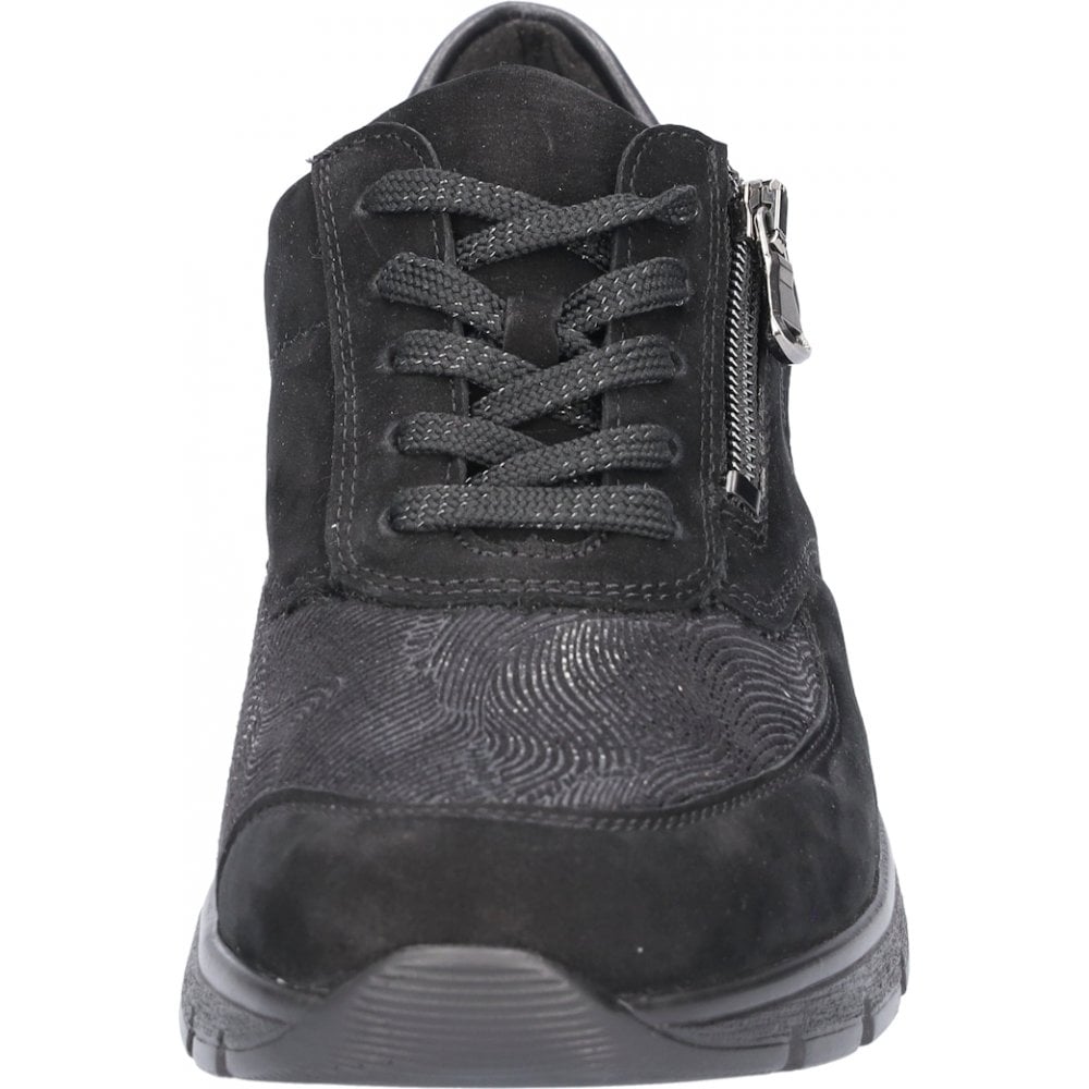 Waldlaufer K Ramona Wide Fit Lace Up/Zip Fastening Shoe - Schwarz - image 002 |ww_colour=schwarz|ww_order=002|