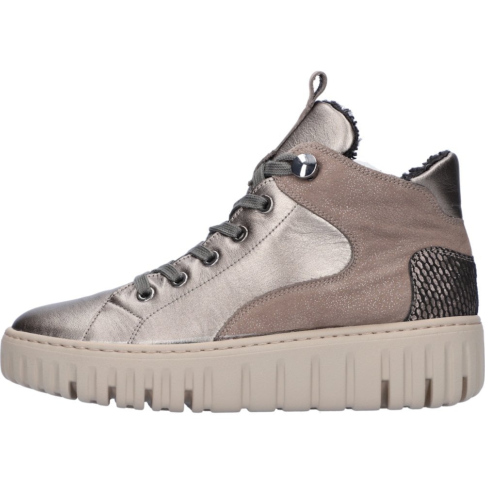 Waldlaufer H-Fit Livia Zip/Lace Hi Top - Metallic - image 002 |ww_colour=metallic|ww_order=002|