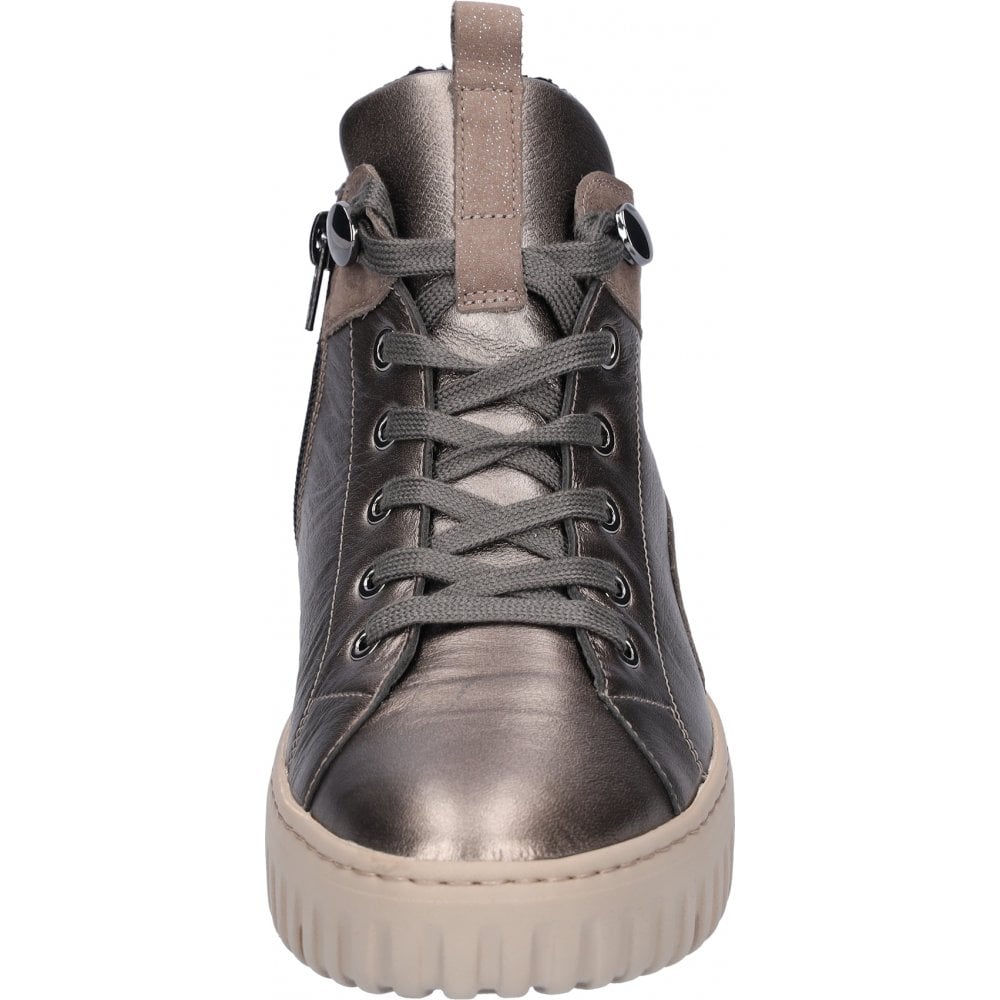 Waldlaufer H-Fit Livia Zip/Lace Hi Top - Metallic - image 003 |ww_colour=metallic|ww_order=003|