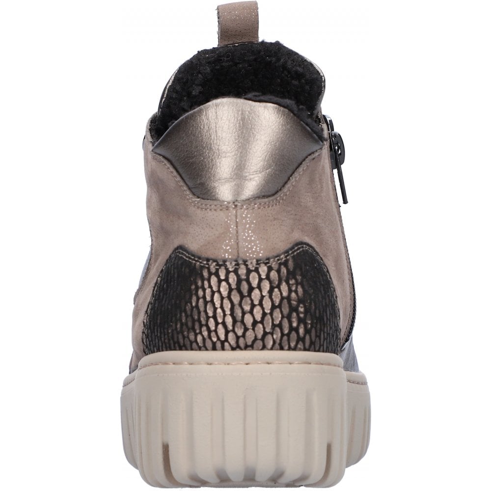 Waldlaufer H-Fit Livia Zip/Lace Hi Top - Metallic - image 005 |ww_colour=metallic|ww_order=005|