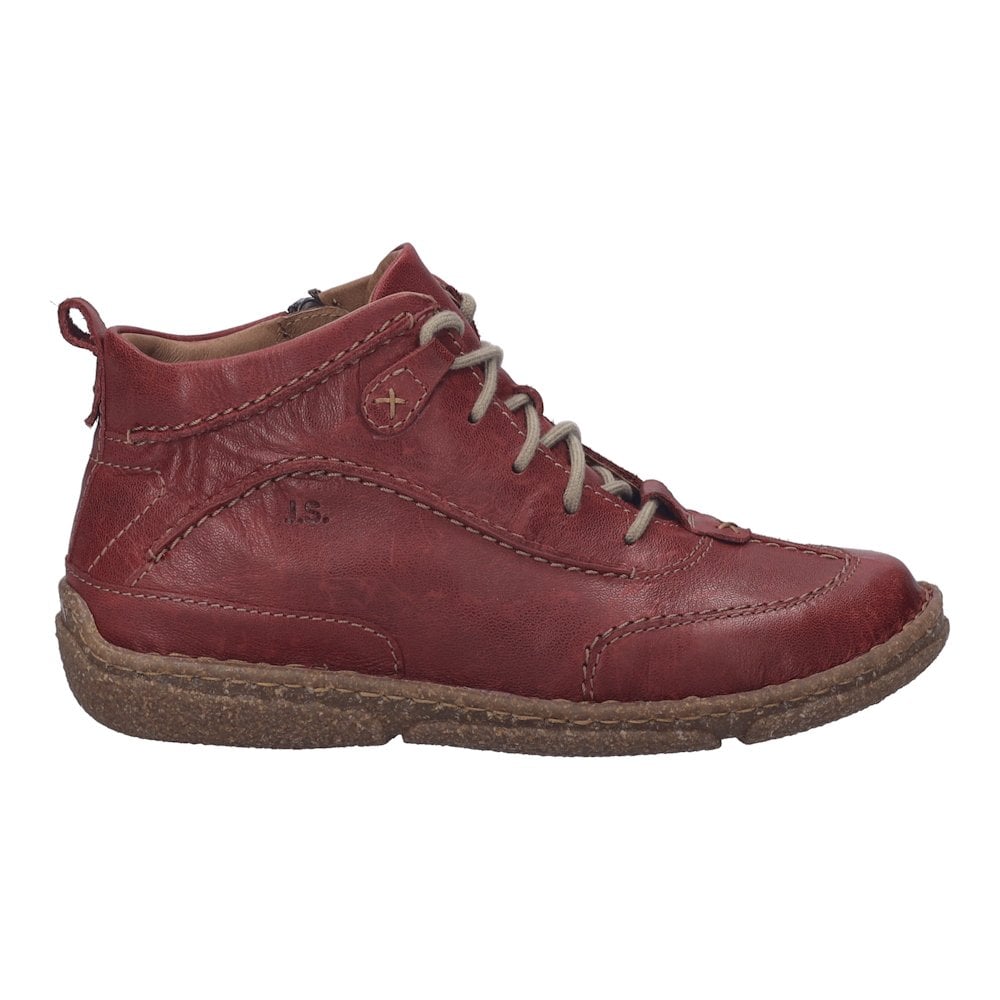 Josef Seibel Neele 52 Lace/Zip Up Ankle Boot - Bordeaux - image 003 |ww_colour=bordeaux|ww_order=003|