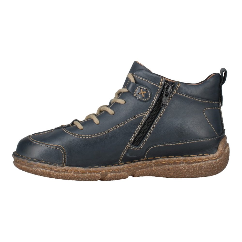 Josef Seibel Neele 52 Lace/Zip Up Ankle Boot - Ocean Blue - image 003 |ww_colour=ocean-blue|ww_order=003|