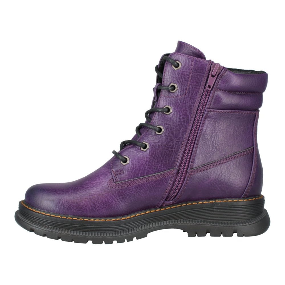 Westland by Josef Seibel Peyton 01 Waterproof Vegan Lace/Zip Up Boot - Purple - image 004 |ww_colour=purple|ww_order=004|