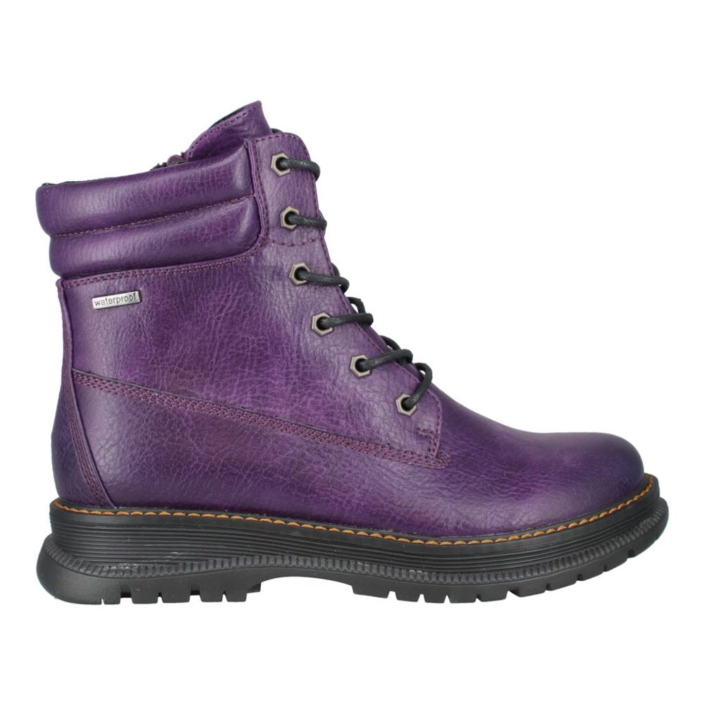 Westland by Josef Seibel Peyton 01 Waterproof Vegan Lace/Zip Up Boot - Purple - image 005 |ww_colour=purple|ww_order=005|