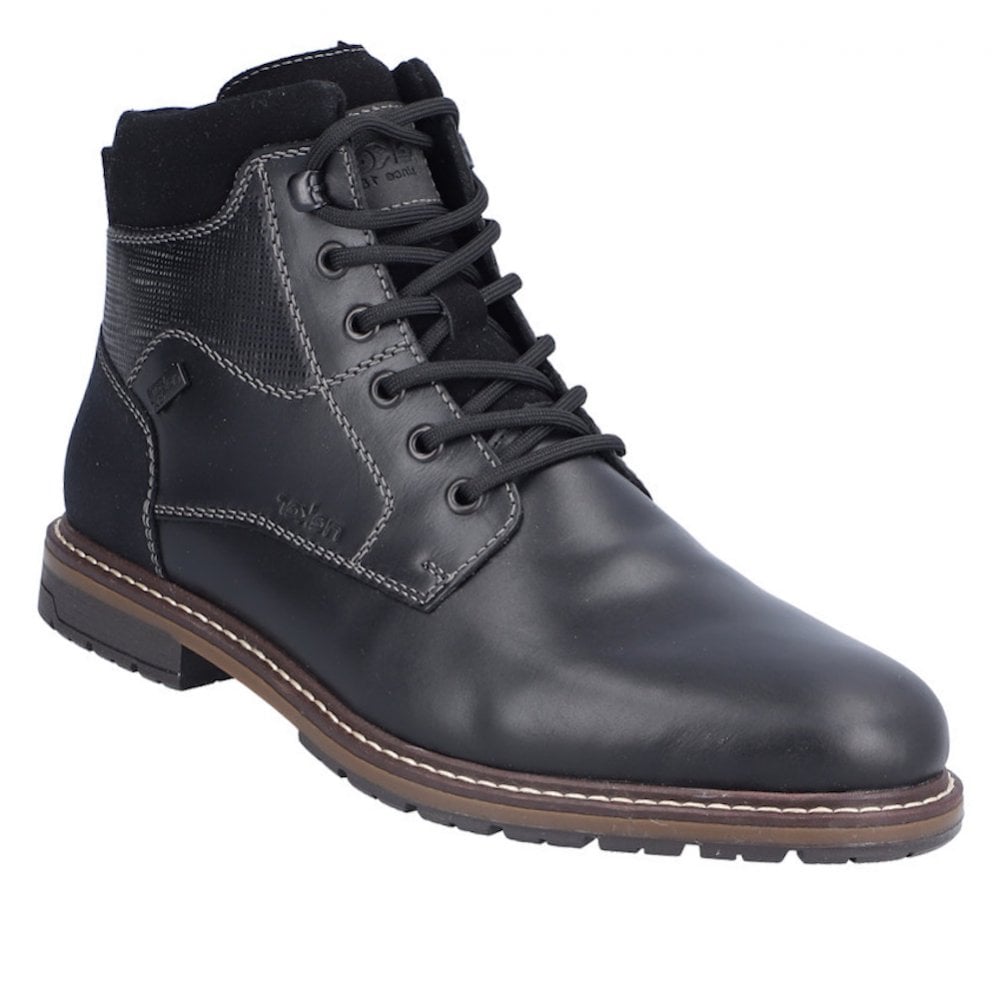 Rieker 13740 Lace & Zip Up Ankle Boot - Black - image 001 |ww_colour=black|ww_order=001|