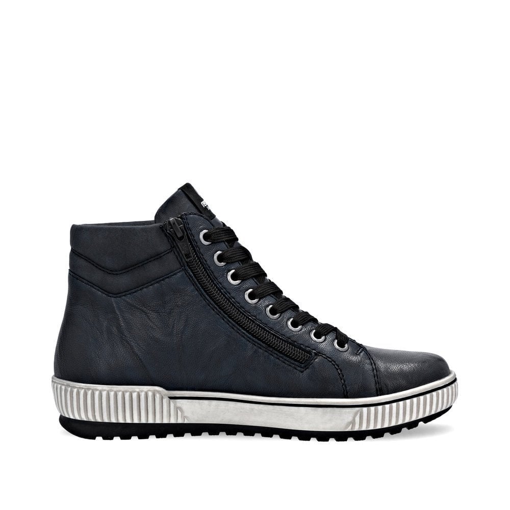 Remonte D0772 Lace/Zip Up Water Resistant Ankle Boot - Blue - image 003 |ww_colour=blue|ww_order=003|
