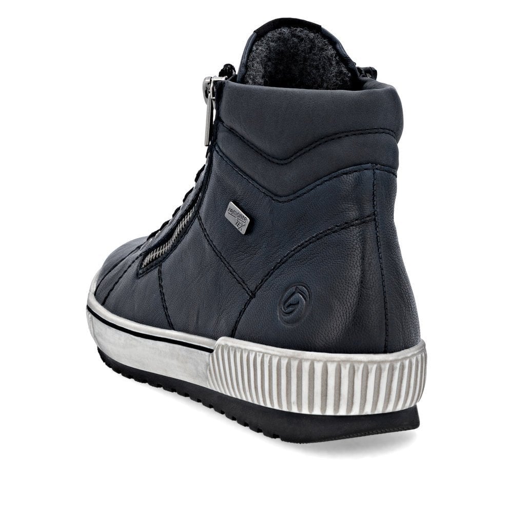 Remonte D0772 Lace/Zip Up Water Resistant Ankle Boot - Blue - image 004 |ww_colour=blue|ww_order=004|