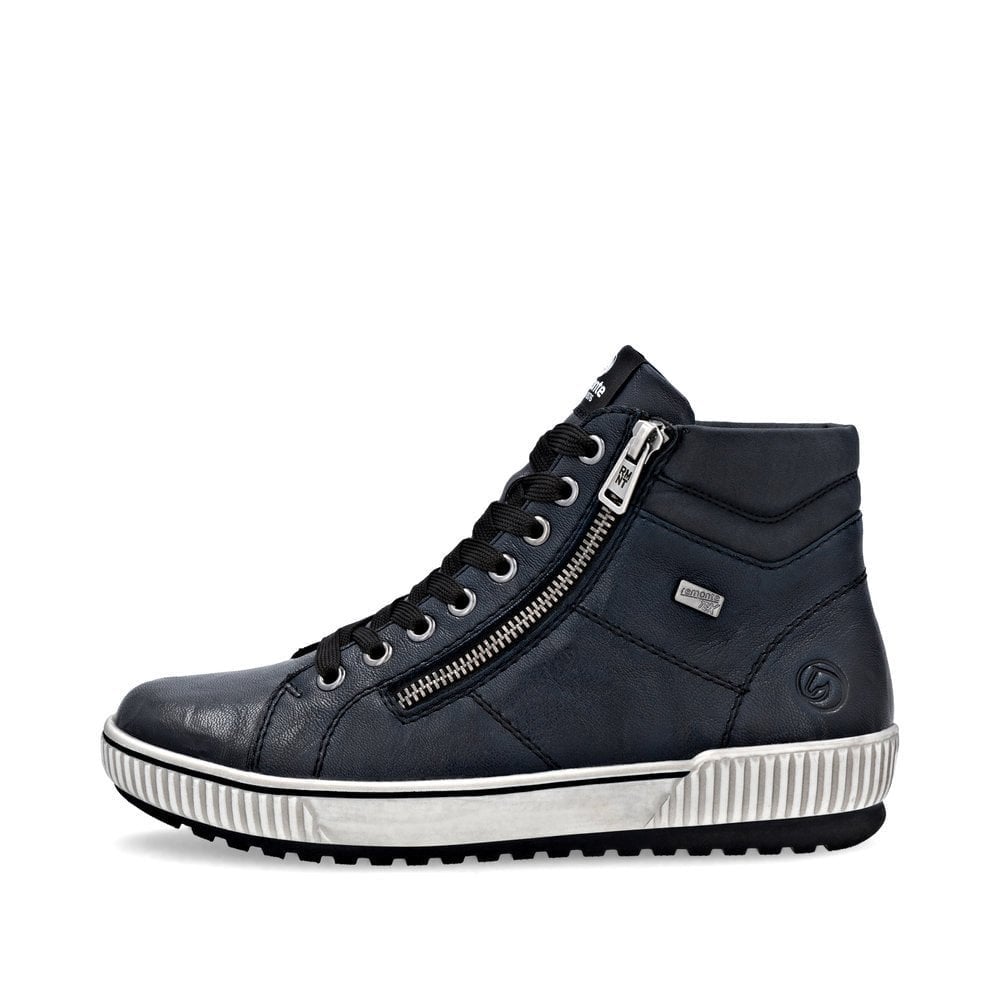 Remonte D0772 Lace/Zip Up Water Resistant Ankle Boot - Blue - image 007 |ww_colour=blue|ww_order=007|