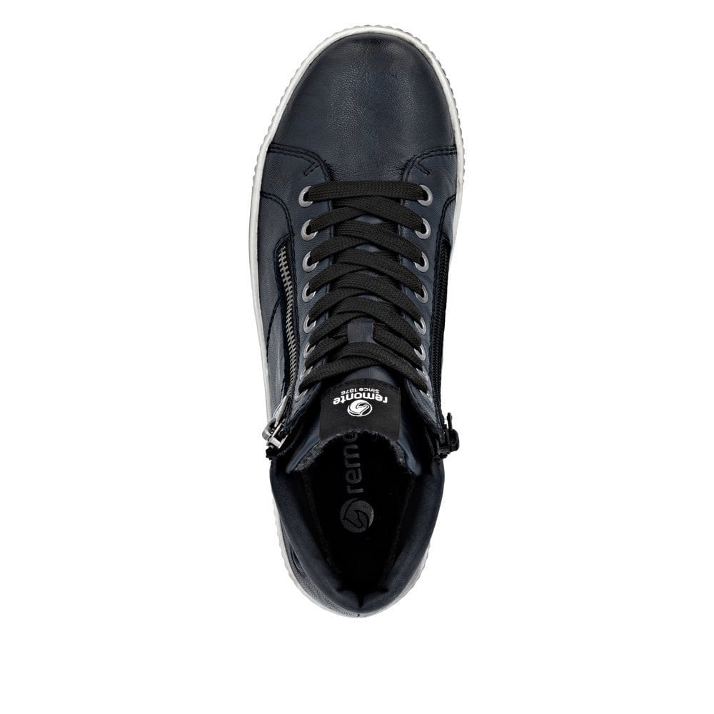 Remonte D0772 Lace/Zip Up Water Resistant Ankle Boot - Blue - image 008 |ww_colour=blue|ww_order=008|