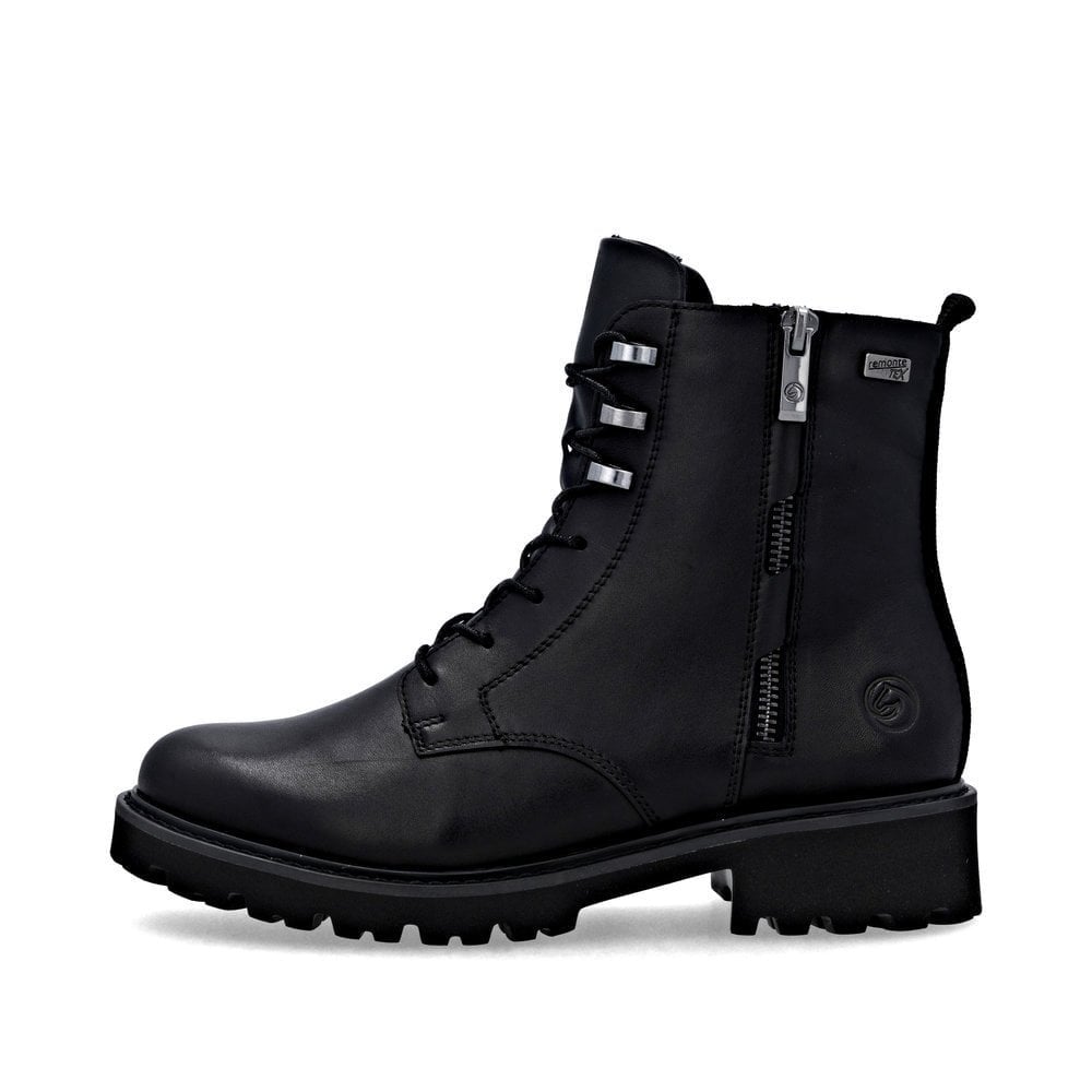 Remonte D8656 Zip/Lace-up boot - Black - image 004 |ww_colour=black|ww_order=004|