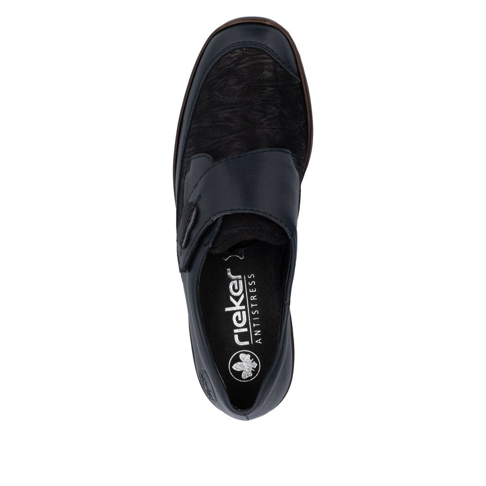 Rieker 487C0 Touch Strap Fastening Shoe - Blue - image 003 |ww_colour=blue|ww_order=003|