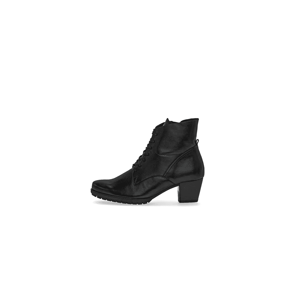 Gabor 605 Optimum Lace/Zip Up Ankle Boot - Black Leather - image 004 |ww_colour=black-leather|ww_order=004|