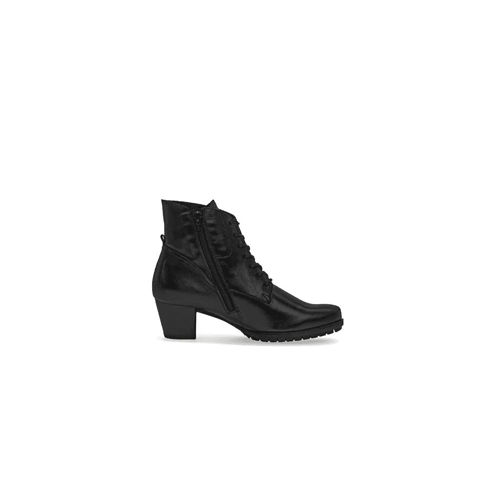 Gabor 605 Optimum Lace/Zip Up Ankle Boot - Black Leather - image 005 |ww_colour=black-leather|ww_order=005|