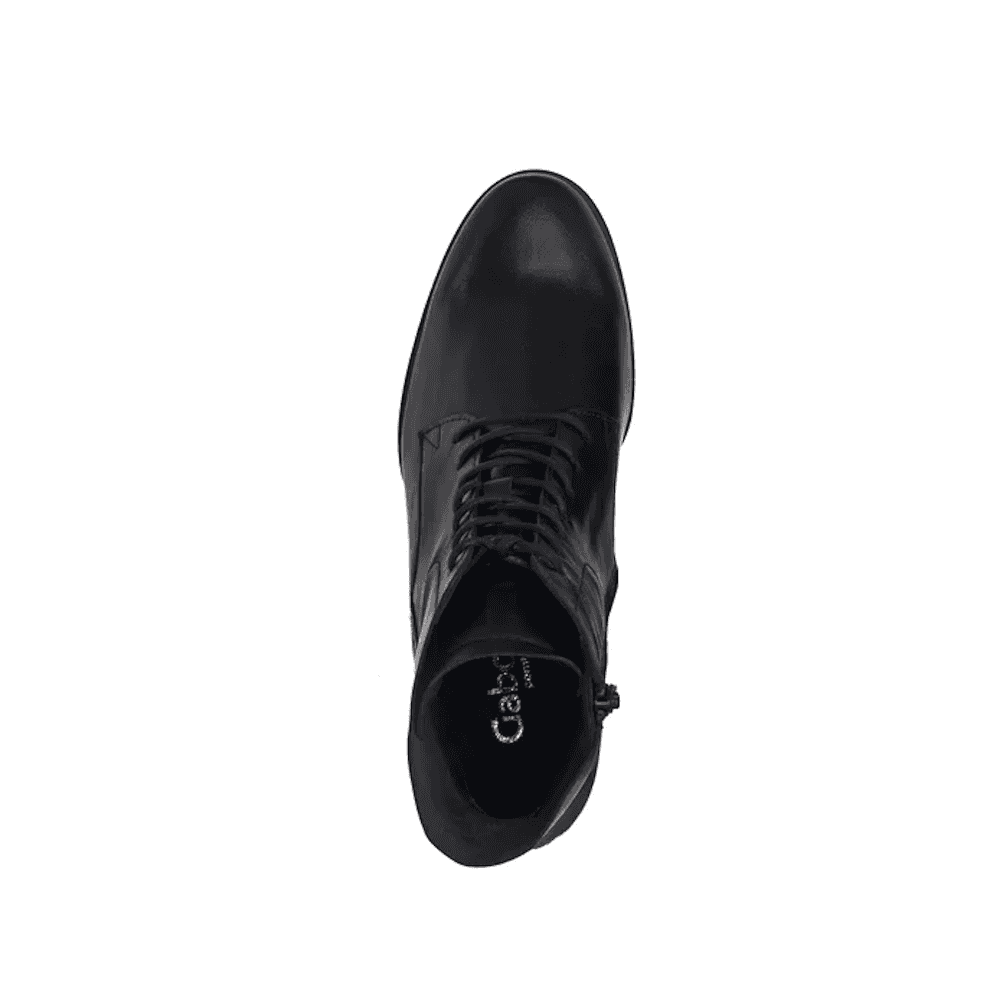 Gabor 605 Optimum Lace/Zip Up Ankle Boot - Black Leather - image 006 |ww_colour=black-leather|ww_order=006|