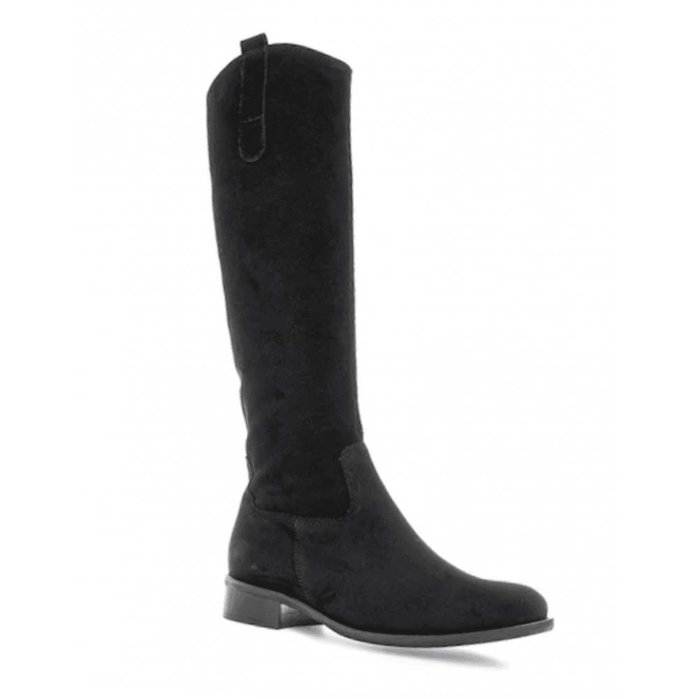 Gabor Brook SLIM FIT Calf Long Boots S - Black Suede - image 001 |ww_colour=black-suede|ww_order=001|