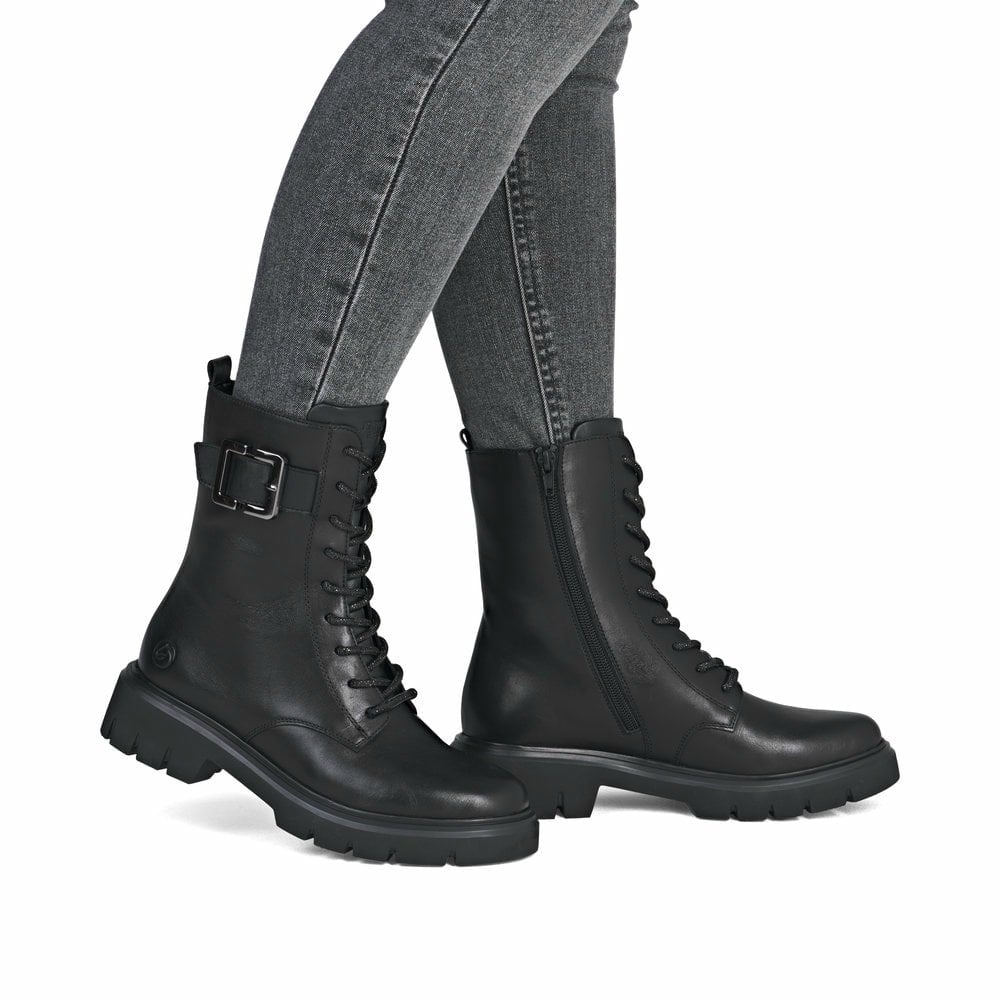 Remonte D1W82 Zip or Lace/Zip Boot - Black - image 002 |ww_colour=black|ww_order=002|