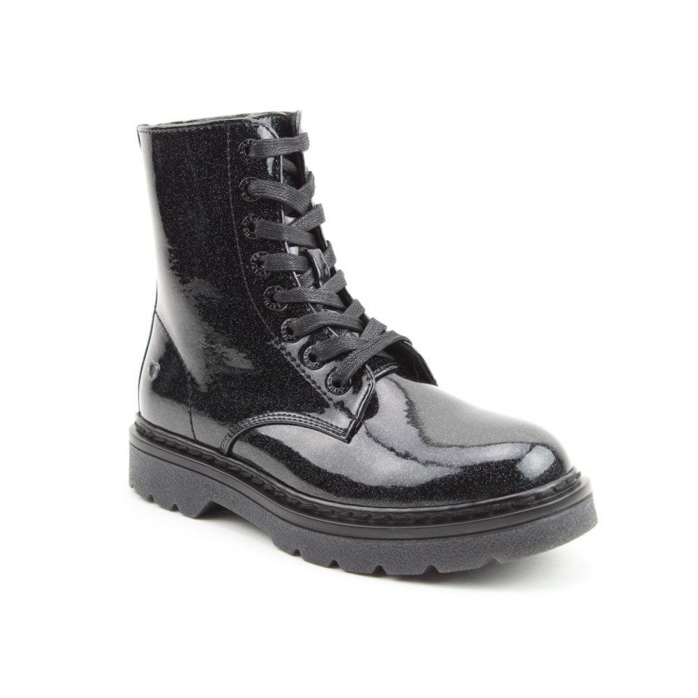 Heavenly Feet Justina 2 Glitter Lace & Zip Up Boot - Black - image 001 |ww_colour=black|ww_order=001|