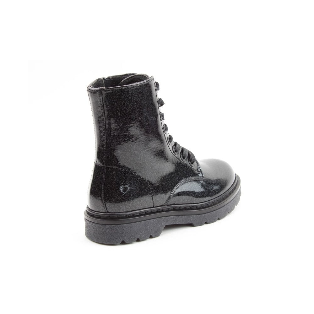 Heavenly Feet Justina 2 Glitter Lace & Zip Up Boot - Black - image 003 |ww_colour=black|ww_order=003|