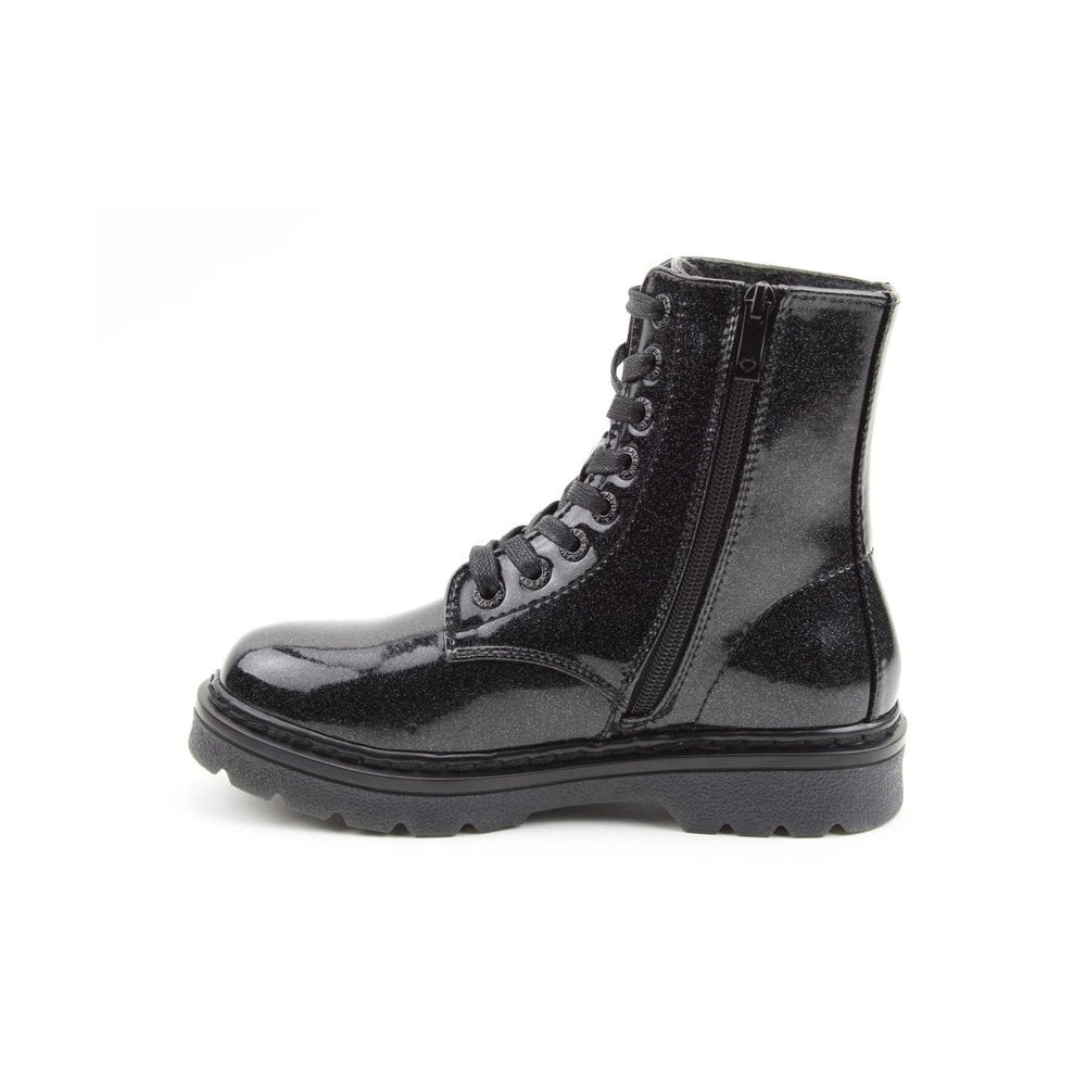 Heavenly Feet Justina 2 Glitter Lace & Zip Up Boot - Black - image 004 |ww_colour=black|ww_order=004|