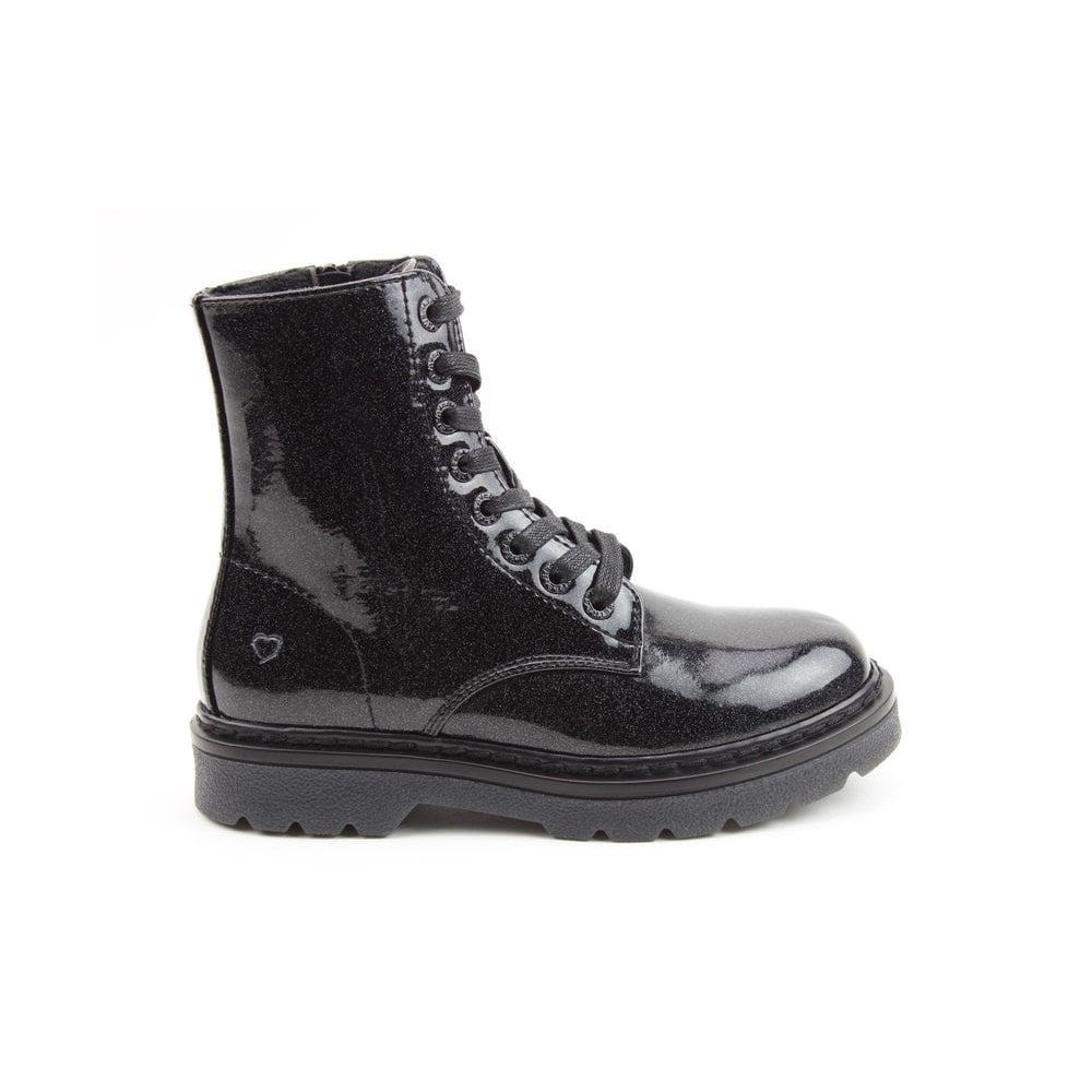 Heavenly Feet Justina 2 Glitter Lace & Zip Up Boot - Black - image 005 |ww_colour=black|ww_order=005|
